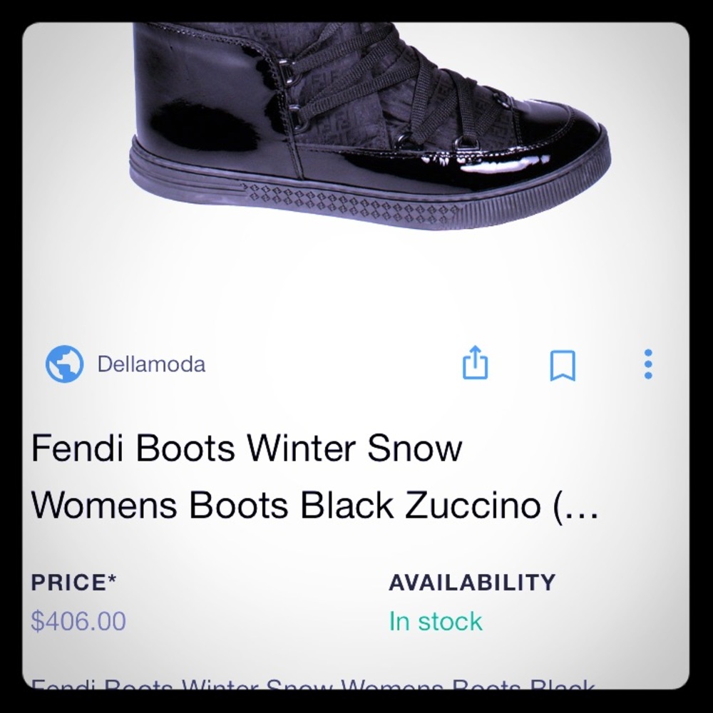 100% auth. Brand new Fendi black snow boots